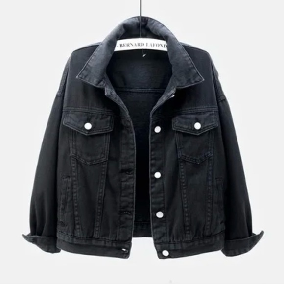 Current Jackets & Blazers - High quality denim jacket women Solid Color Short Denim Jacket